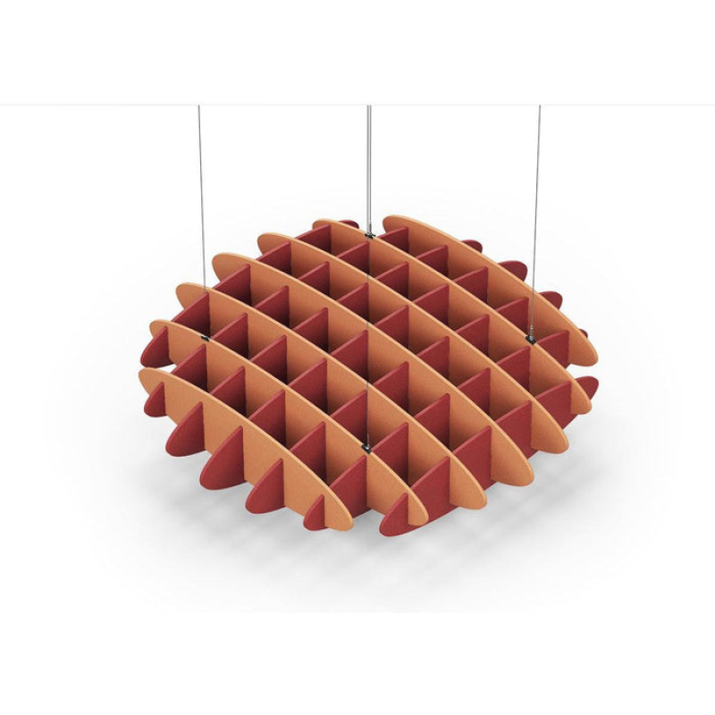 Acoustic Ceiling Sound Trap - 1200mm x 1200mm Round - Orange | Red