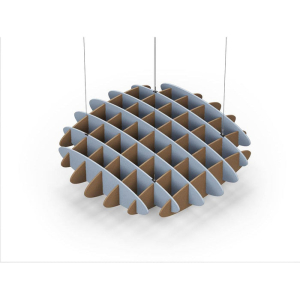 Acoustic Ceiling Sound Trap - 1200mm x 1200mm Round - Pacific Blue | Brown