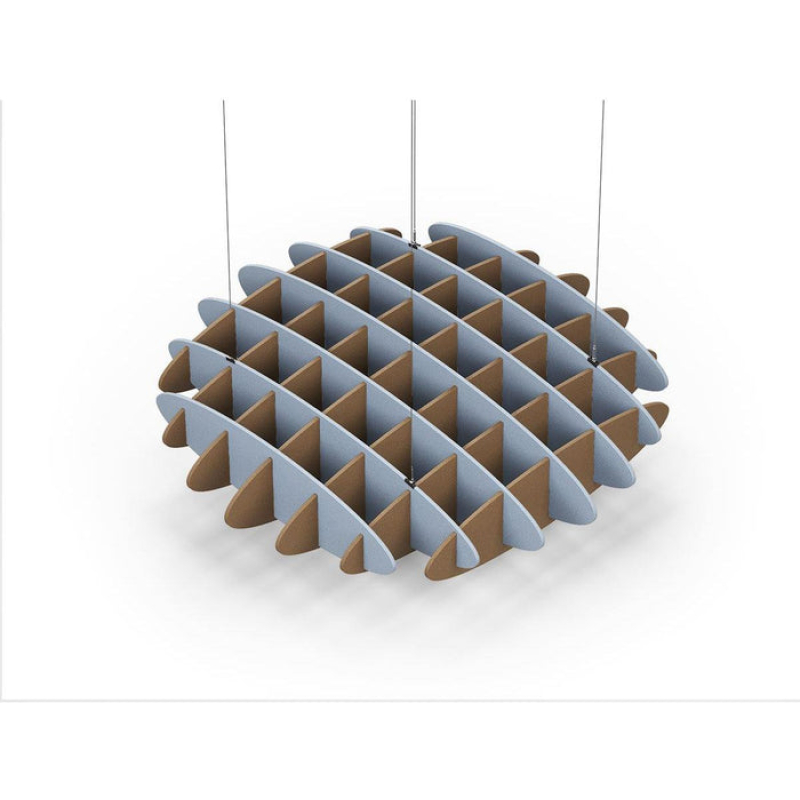 Acoustic Ceiling Sound Trap - 1200mm x 1200mm Round - Pacific Blue | Brown