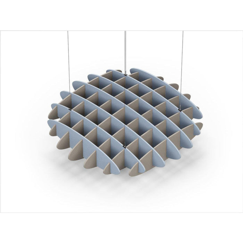 Acoustic Ceiling Sound Trap - 1200mm x 1200mm Round - Pacific Blue | Dark Beige