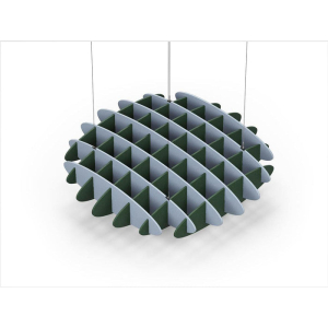 Acoustic Ceiling Sound Trap - 1200mm x 1200mm Round - Pacific Blue | Dark Green