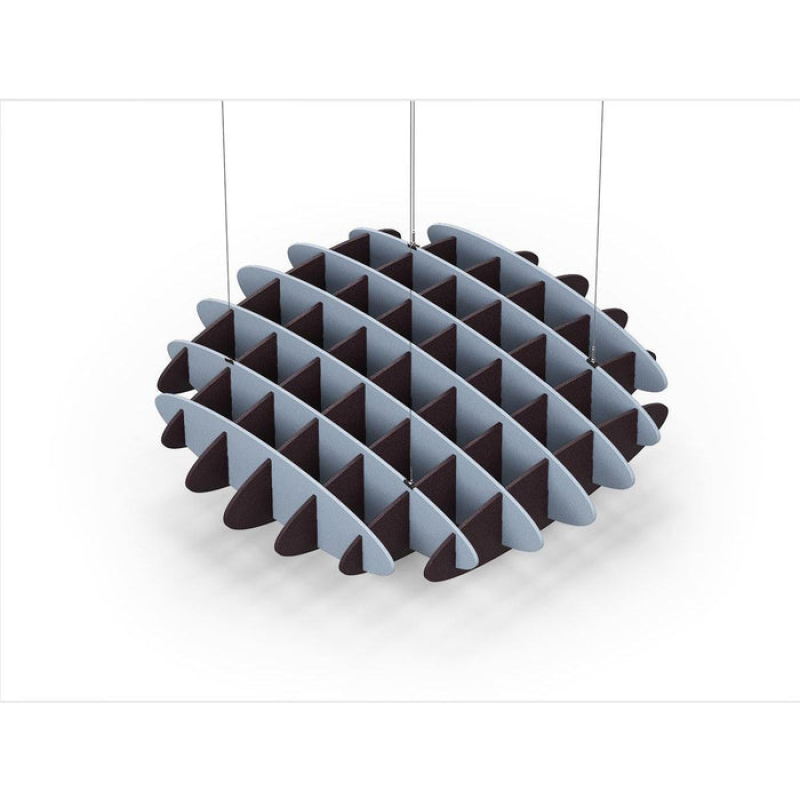 Acoustic Ceiling Sound Trap - 1200mm x 1200mm Round - Pacific Blue | Dark Maroon