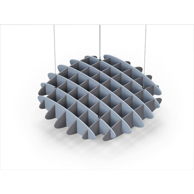 Acoustic Ceiling Sound Trap - 1200mm x 1200mm Round - Pacific Blue | Grey