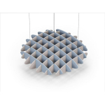 Acoustic Ceiling Sound Trap - 1200mm x 1200mm Round - Pacific Blue | Light Beige