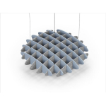Acoustic Ceiling Sound Trap - 1200mm x 1200mm Round - Pacific Blue | Marble Grey