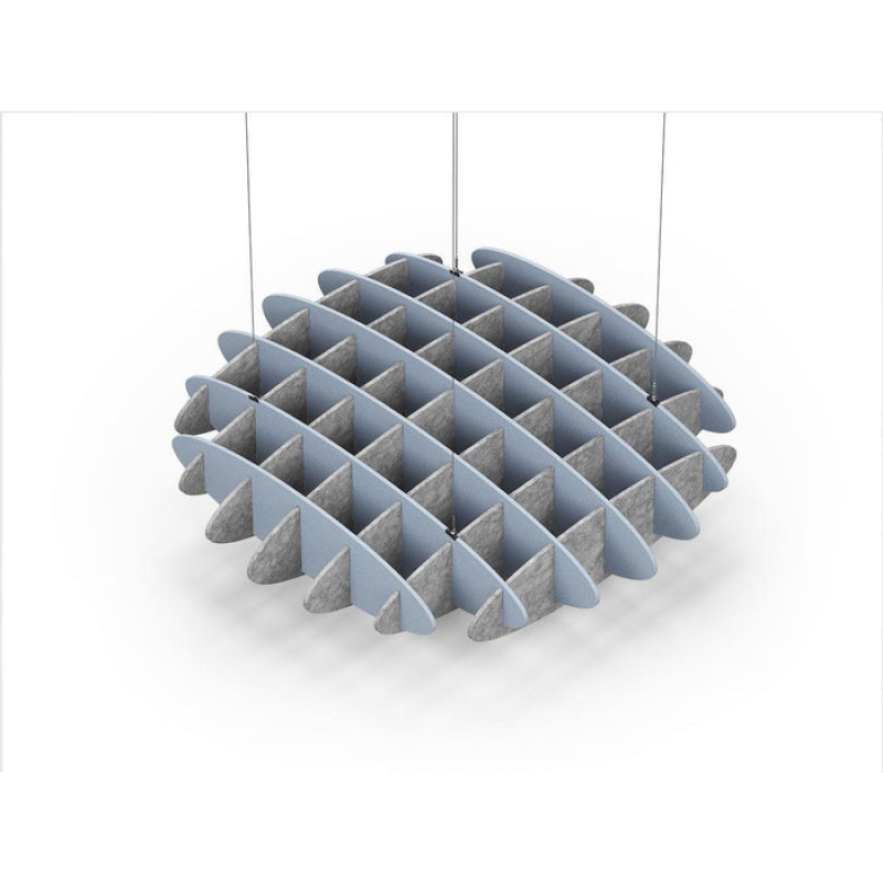 Acoustic Ceiling Sound Trap - 1200mm x 1200mm Round - Pacific Blue | Marble Grey