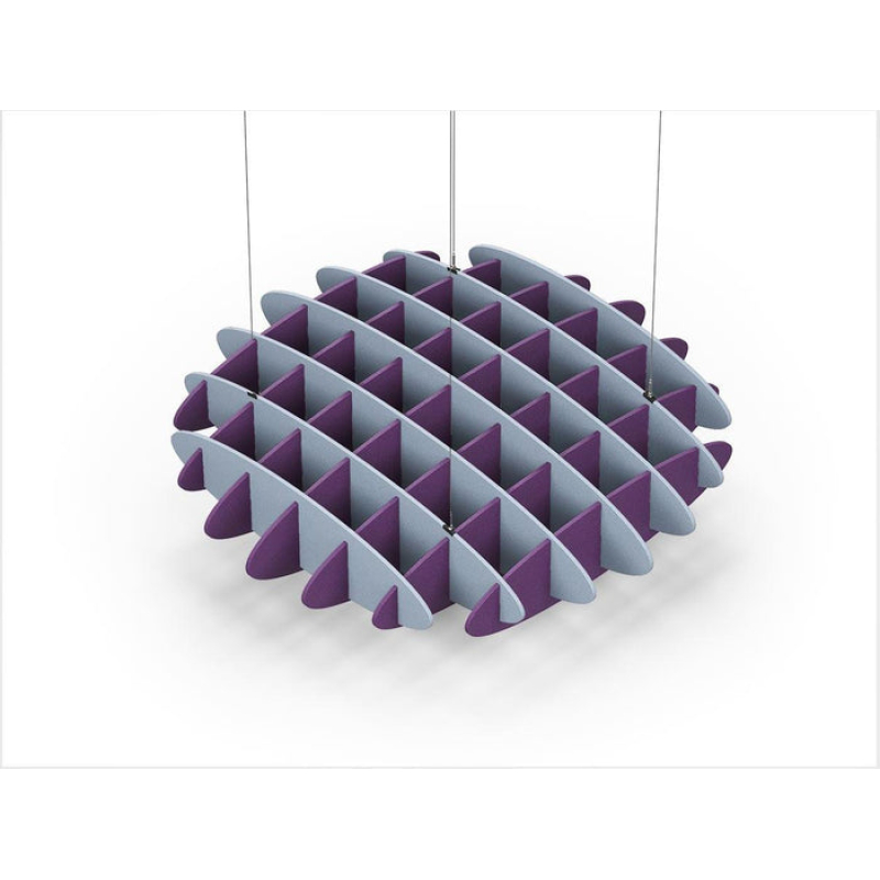 Acoustic Ceiling Sound Trap - 1200mm x 1200mm Round - Pacific Blue | Purple