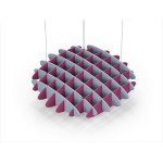 Acoustic Ceiling Sound Trap - 1200mm x 1200mm Round - Pacific Blue | Royal Pink