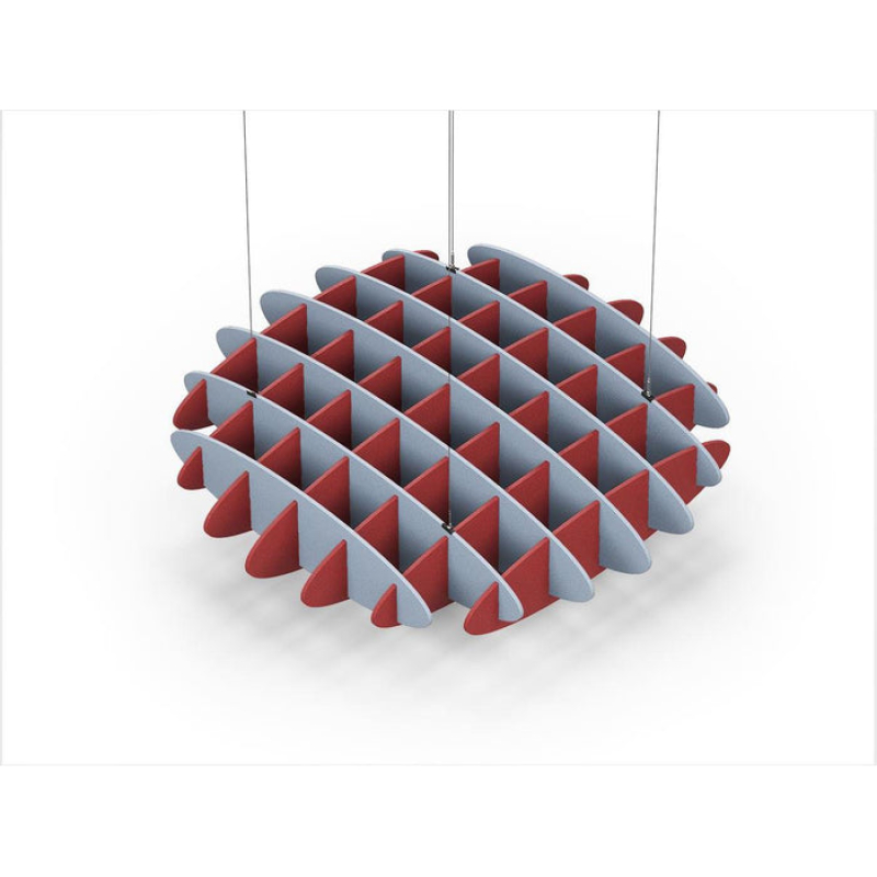 Acoustic Ceiling Sound Trap - 1200mm x 1200mm Round - Pacific Blue | Red