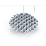 Acoustic Ceiling Sound Trap - 1200mm x 1200mm Round - Pacific Blue | White