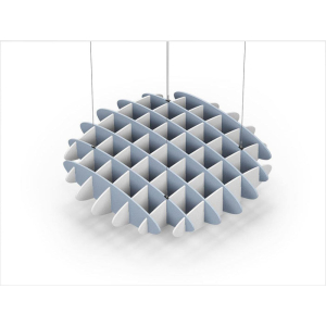 Acoustic Ceiling Sound Trap - 1200mm x 1200mm Round - Pacific Blue | White