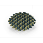 Acoustic Ceiling Sound Trap - 1200mm x 1200mm Round - Peacock Green | Banana Green