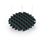 Acoustic Ceiling Sound Trap - 1200mm x 1200mm Round - Peacock Green | Black
