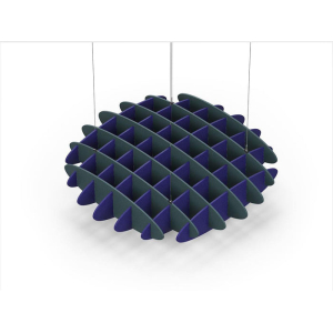 Acoustic Ceiling Sound Trap - 1200mm x 1200mm Round - Peacock Green | Blue