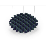 Acoustic Ceiling Sound Trap - 1200mm x 1200mm Round - Peacock Green | Dark Blue