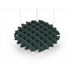 Acoustic Ceiling Sound Trap - 1200mm x 1200mm Round - Peacock Green | Dark Green