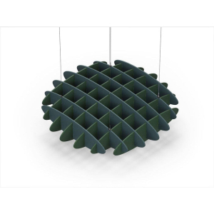 Acoustic Ceiling Sound Trap - 1200mm x 1200mm Round - Peacock Green | Dark Green
