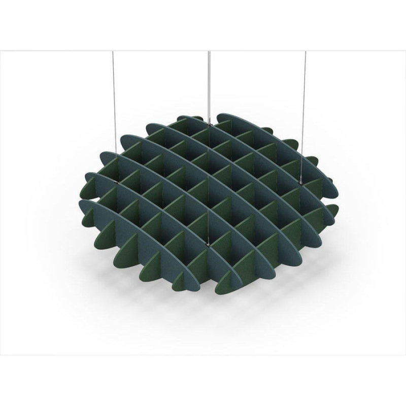 Acoustic Ceiling Sound Trap - 1200mm x 1200mm Round - Peacock Green | Dark Green