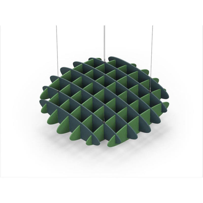 Acoustic Ceiling Sound Trap - 1200mm x 1200mm Round - Peacock Green | Green