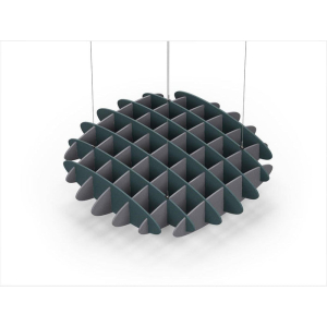 Acoustic Ceiling Sound Trap - 1200mm x 1200mm Round - Peacock Green | Grey