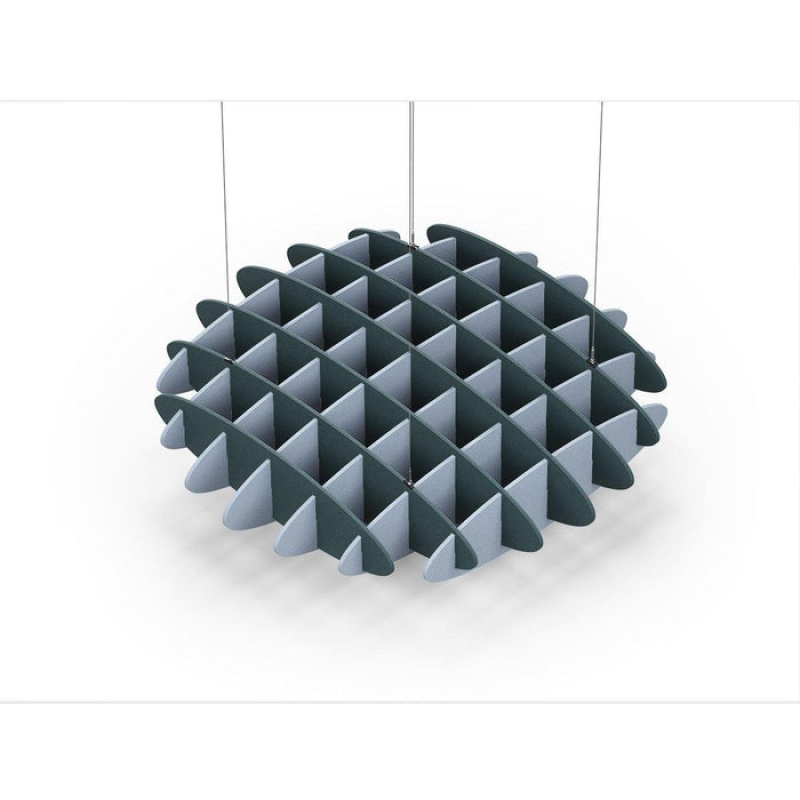 Acoustic Ceiling Sound Trap - 1200mm x 1200mm Round - Peacock Green | Pacific Blue