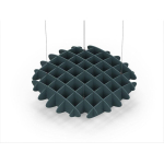 Acoustic Ceiling Sound Trap - 1200mm x 1200mm Round - Peacock Green