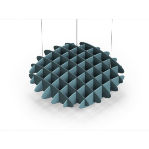 Acoustic Ceiling Sound Trap - 1200mm x 1200mm Round - Peacock Green | Sky Blue