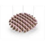 Acoustic Ceiling Sound Trap - 1200mm x 1200mm Round - Pink | Brown