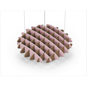 Acoustic Ceiling Sound Trap - 1200mm x 1200mm Round - Pink | Brown