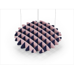 Acoustic Ceiling Sound Trap - 1200mm x 1200mm Round - Pink | Dark Blue