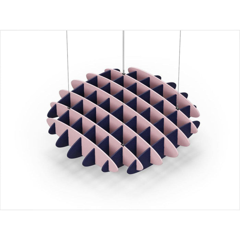 Acoustic Ceiling Sound Trap - 1200mm x 1200mm Round - Pink | Dark Blue