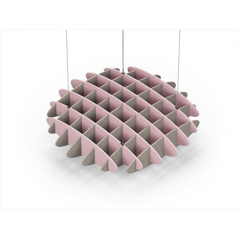 Acoustic Ceiling Sound Trap - 1200mm x 1200mm Round - Pink | Dark Beige