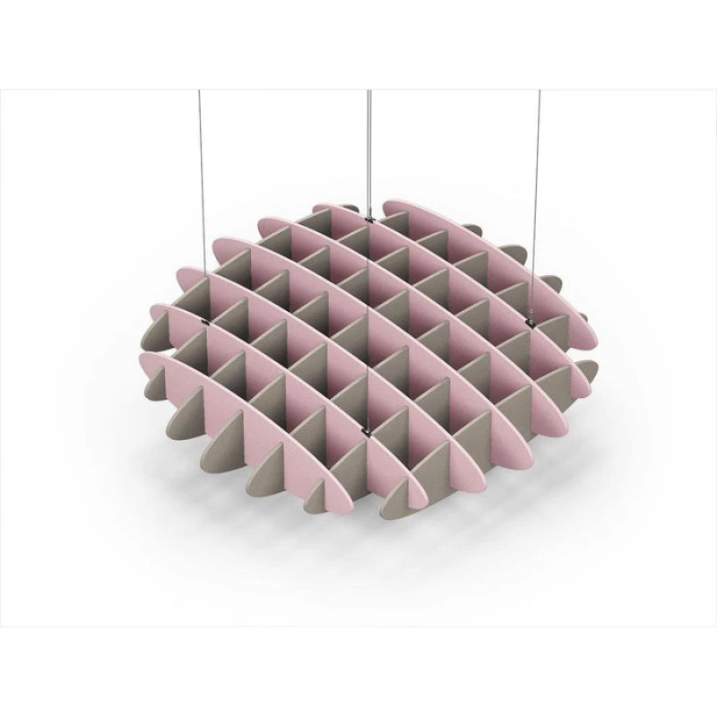 Acoustic Ceiling Sound Trap - 1200mm x 1200mm Round - Pink | Dark Beige