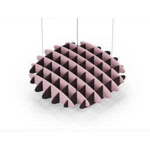 Acoustic Ceiling Sound Trap - 1200mm x 1200mm Round - Pink | Dark Maroon