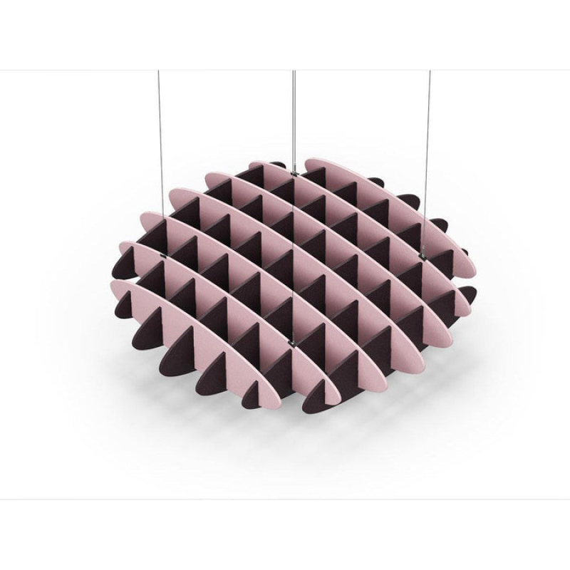 Acoustic Ceiling Sound Trap - 1200mm x 1200mm Round - Pink | Dark Maroon