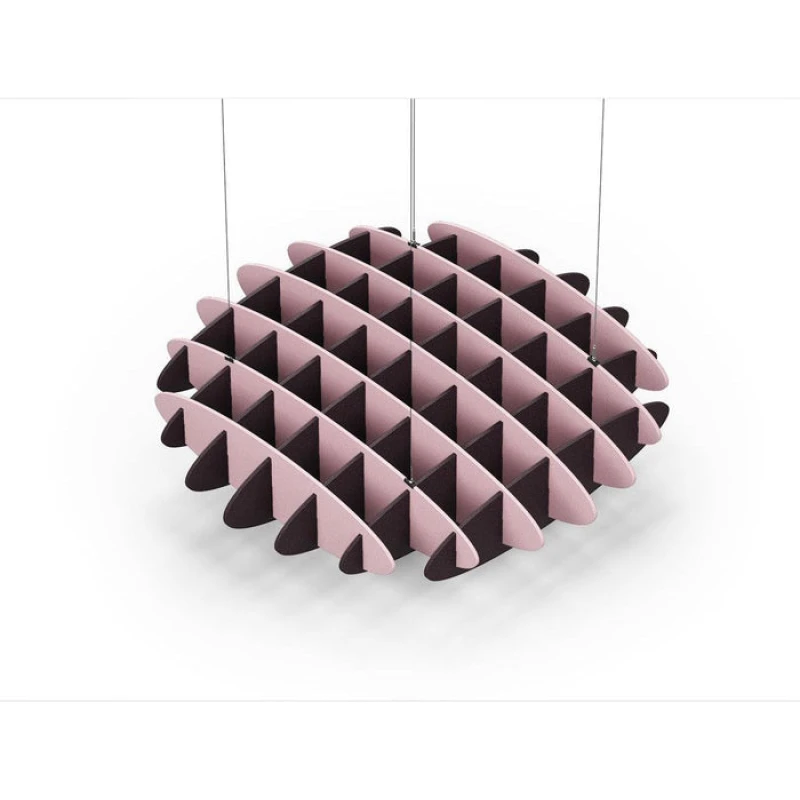 Acoustic Ceiling Sound Trap - 1200mm x 1200mm Round - Pink | Dark Maroon
