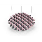 Acoustic Ceiling Sound Trap - 1200mm x 1200mm Round - Pink | Grey