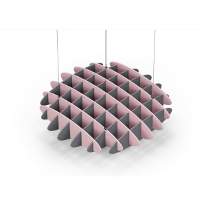 Acoustic Ceiling Sound Trap - 1200mm x 1200mm Round - Pink | Grey