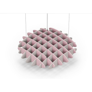 Acoustic Ceiling Sound Trap - 1200mm x 1200mm Round - Pink | Light Beige