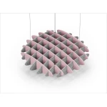 Acoustic Ceiling Sound Trap - 1200mm x 1200mm Round - Pink | Marble Grey