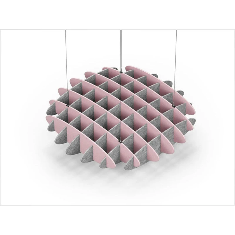 Acoustic Ceiling Sound Trap - 1200mm x 1200mm Round - Pink | Marble Grey