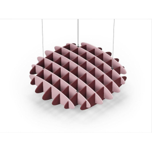 Acoustic Ceiling Sound Trap - 1200mm x 1200mm Round - Pink | Maroon