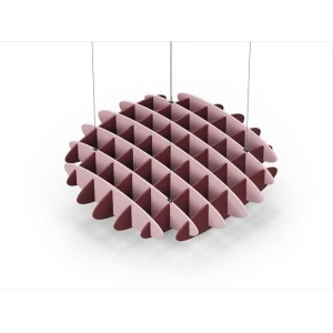 Acoustic Ceiling Sound Trap - 1200mm x 1200mm Round - Pink | Maroon