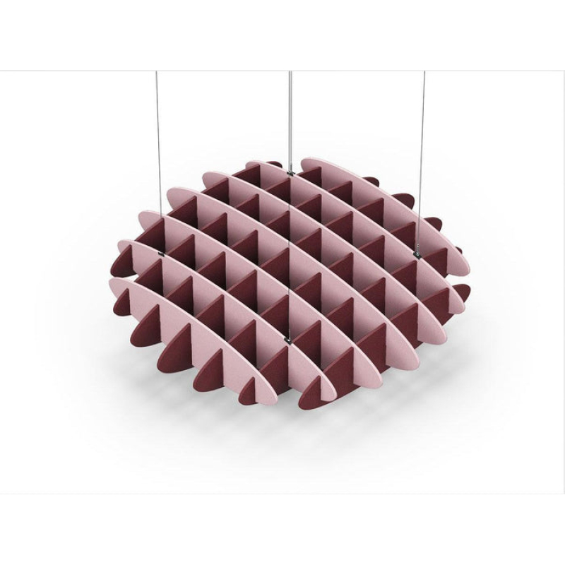 Acoustic Ceiling Sound Trap - 1200mm x 1200mm Round - Pink | Maroon