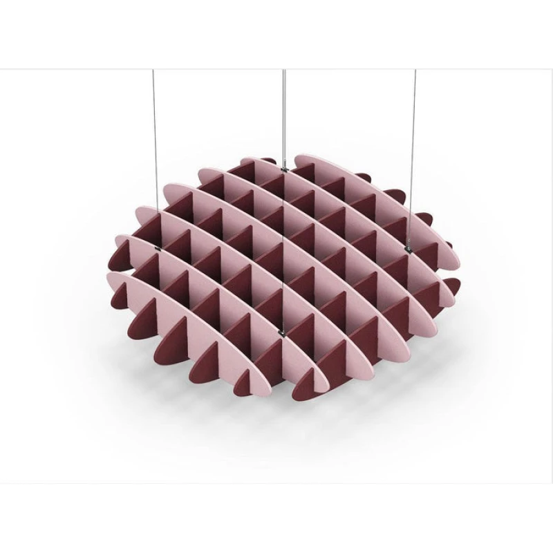 Acoustic Ceiling Sound Trap - 1200mm x 1200mm Round - Pink | Maroon