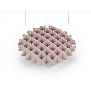 Acoustic Ceiling Sound Trap - 1200mm x 1200mm Round - Pink | Natural