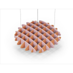 Acoustic Ceiling Sound Trap - 1200mm x 1200mm Round - Pink | Orange
