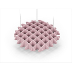 Acoustic Ceiling Sound Trap - 1200mm x 1200mm Round - Pink