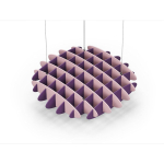 Acoustic Ceiling Sound Trap - 1200mm x 1200mm Round - Pink | Purple