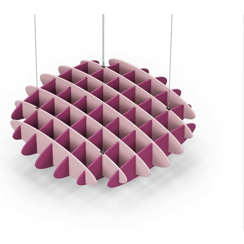 Acoustic Ceiling Sound Trap - 1200mm x 1200mm Round - Pink | Royal Pink